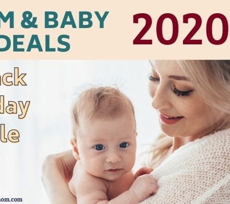 A mom holding her baby with test reading mom & baby deals 2020 black friday deals