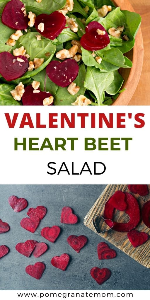 Heart Beet Salad for Valentines breakfast
