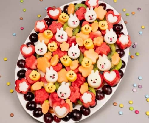 Easter fruit platter as a Healthy Easter treat
