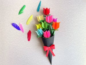 diy paper tulip bouquet
