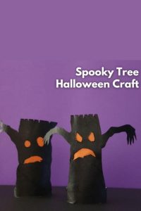 Spooky tree halloween craft for 2-year-olds