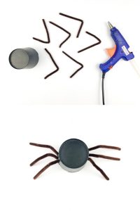 paper cup and pipe cleaner spider craft